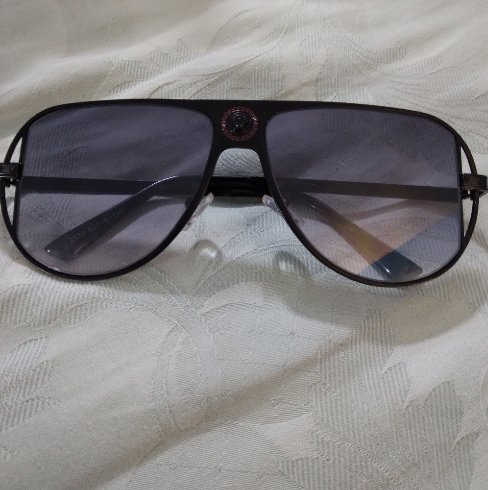 Versace Black Metal Sunglasses